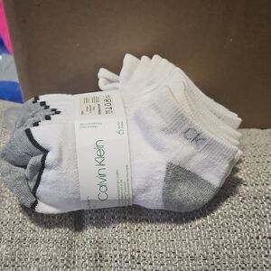 Calvin Klein Men's Athletic Socks in White and Gray